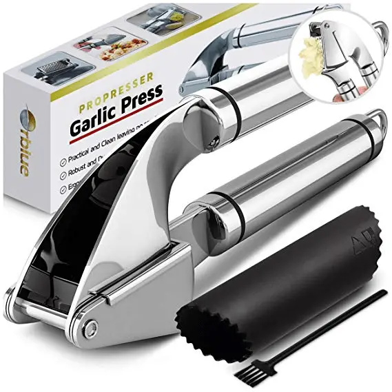 Orblue Garlic Press Premium Stainless Steel