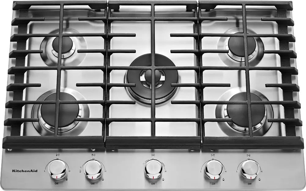 KitchenAid Gas Cooktop KCGS550ESS with 5 Sealed Burners-min